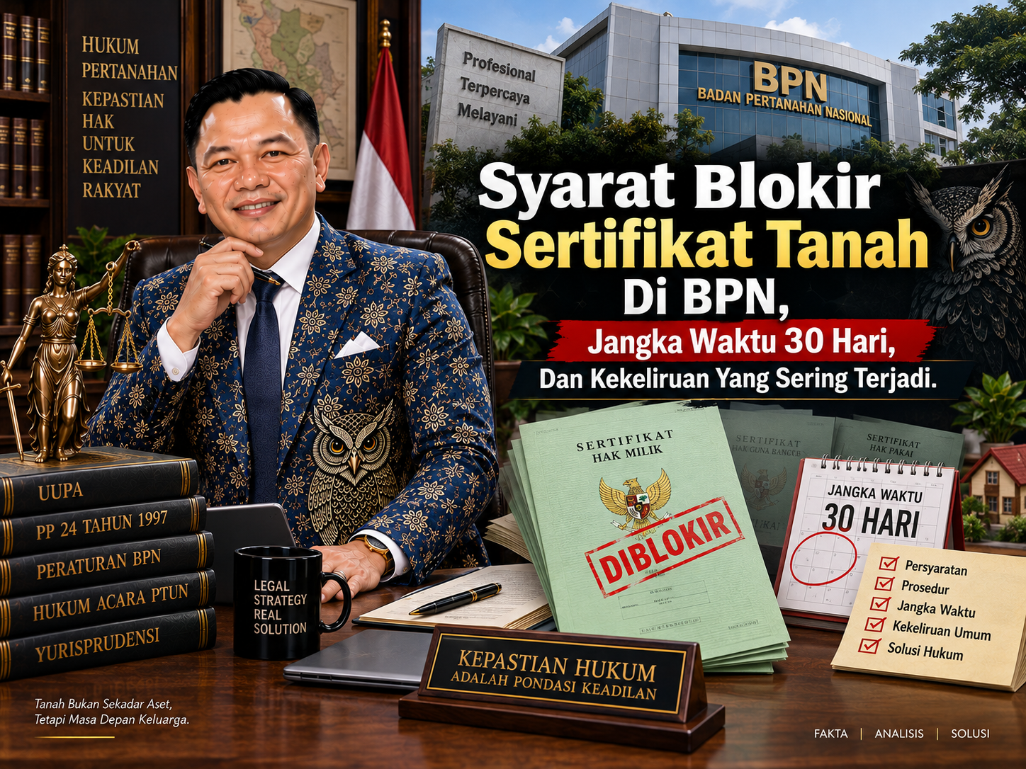 Syarat Blokir Sertifikat Tanah di BPN, Jangka Waktu 30 Hari, dan Kekeliruan Yang Sering Terjadi Syarat Blokir Sertifikat Tanah di BPN, Jangka Waktu 30 Hari, dan Kekeliruan Yang Sering Terjadi